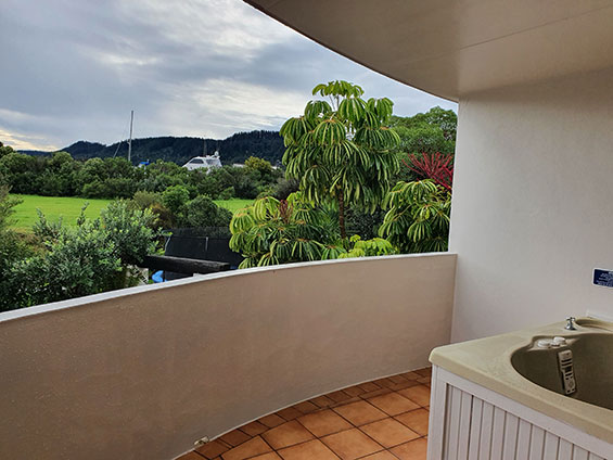 Studio Unit with Hot Tub spa and deck view